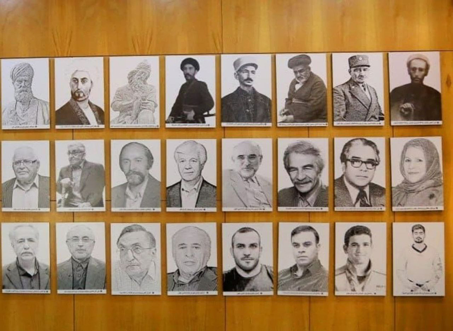 همزمان بابیست وچهارم آبان ماه و بادستورآقای مهندس عبدیان رئیس اتاق بازرگانی،صنایع،معادن وکشاورزی قزوین ،از تصویر سیاه قلم ۴۸ تن ازمشاهیر،بزرگان،مفاخراستان در  سالن وکیل التجاراتاق بازرگانی قزوین ،رونمایی شد .عکس کمکی شماره1